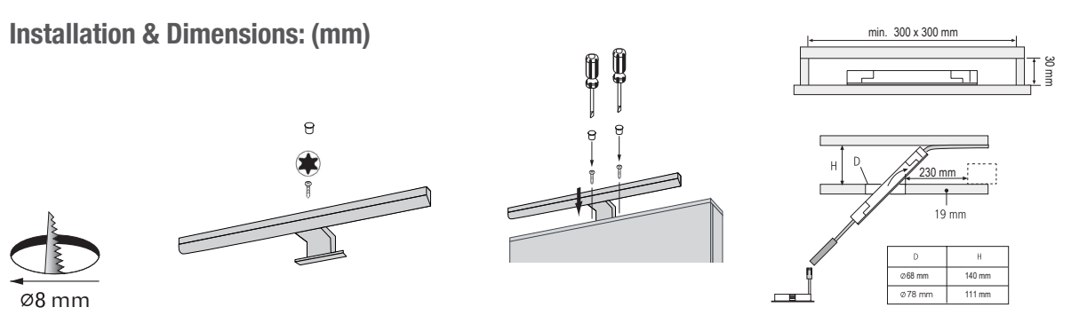 Al Mirror Light Oświetlenie lustrzane LED Lustro łazienkowe w szafce ze szczotkowanego aluminium423